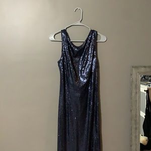 Lulus navy sequin gown- Large